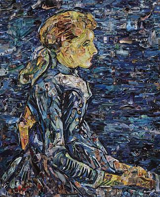 艾德琳·拉沃的肖像，在梵高之后（杂志图片2） Portrait of Adeline Ravoux, after Van Gogh (Pictures of Magazines 2) (2012)，维克·马尼斯
