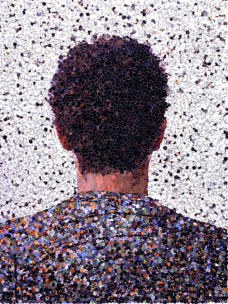 自画像，后脑勺（来自杂志图片） Self Portrait, Back of Head (from Pictures of Magazines) (2003)，维克·马尼斯