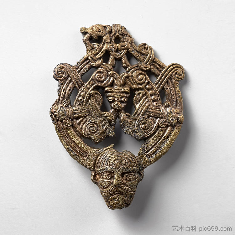 青铜表扣 Bronze Buckle (c.900)，维京艺术