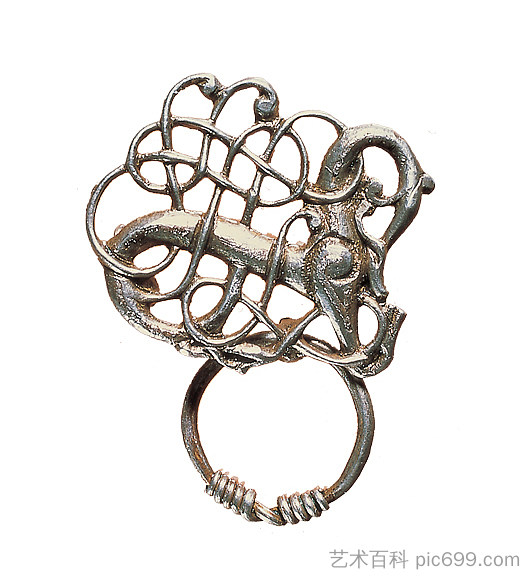 林德霍尔姆胸针高 Brooch Lindholm Høje (c.1100)，维京艺术