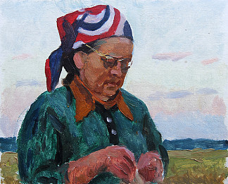 艺术家母亲的肖像 Portrait of Artist’s Mother (c.1960)，维克多沙塔林