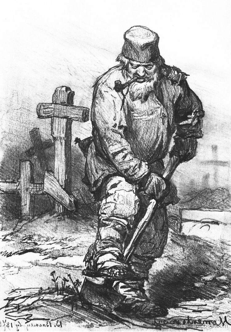 掘墓人 Grave digger (1871)，维克托·米哈伊洛维奇·瓦斯涅佐夫