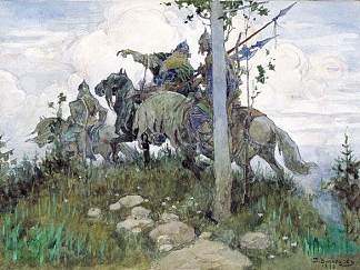 骑马骑士 Mounted knights (1896)，维克托·米哈伊洛维奇·瓦斯涅佐夫