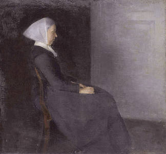 Frederikke Hammershøi，艺术家的母亲 Frederikke Hammershøi, the artist’s mother (1886)，维尔姆·哈默肖伊