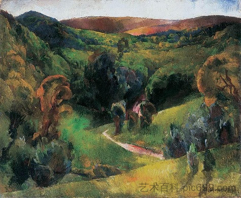 费尔索巴尼亚的景观 Landscape in Felsobanya (1924)，维尔莫什阿巴·诺瓦克