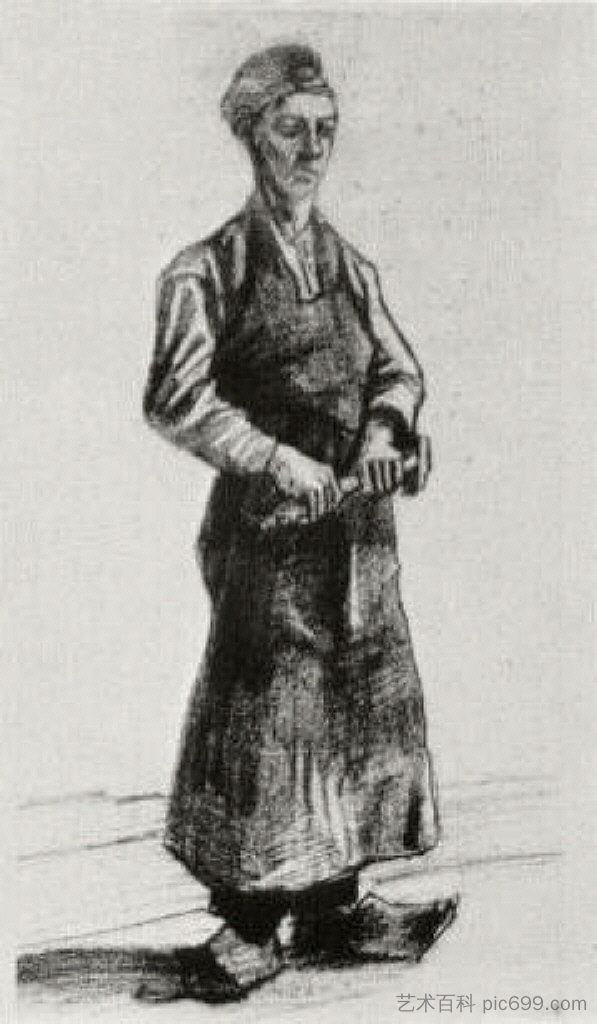 带围裙的木匠 A Carpenter with Apron (1882; Haag / Den Haag / La Haye / The Hague,Netherlands  )，文森特·梵高