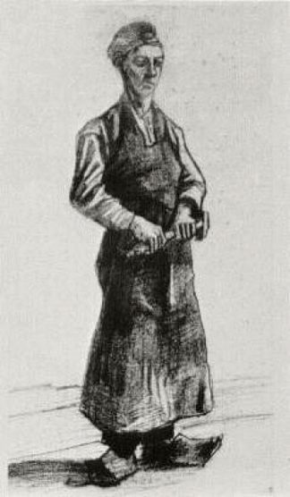 带围裙的木匠 A Carpenter with Apron (1882; Haag / Den Haag / La Haye / The Hague,Netherlands                     )，文森特·梵高