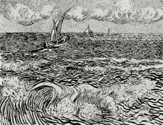 海上的渔船 A Fishing Boat at Sea (1888; Arles,Bouches-du-Rhône,France                     )，文森特·梵高