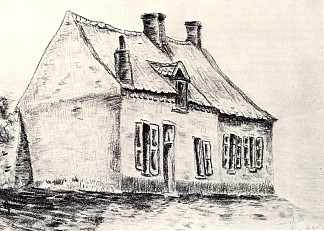 马格罗斯的房子 A house Magros (1879; Cuesmes,Belgium                     )，文森特·梵高