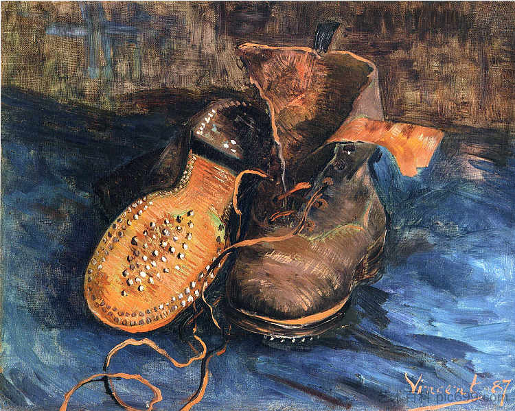 一双鞋 A Pair of Shoes (1887; Paris,France  )，文森特·梵高