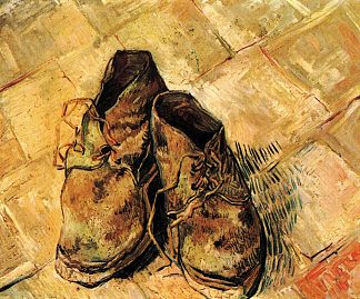 一双鞋 A Pair of Shoes (1888; Arles,Bouches-du-Rhône,France                     )，文森特·梵高