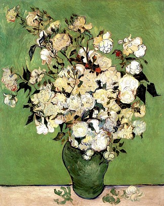 一瓶玫瑰 A Vase of Roses (1890; France                     )，文森特·梵高