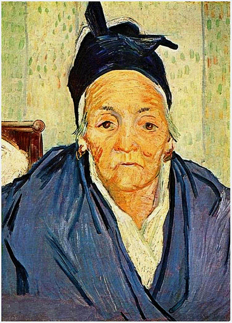 阿尔勒的老妇人 An Old Woman of Arles (1888; Arles,Bouches-du-Rhône,France  )，文森特·梵高