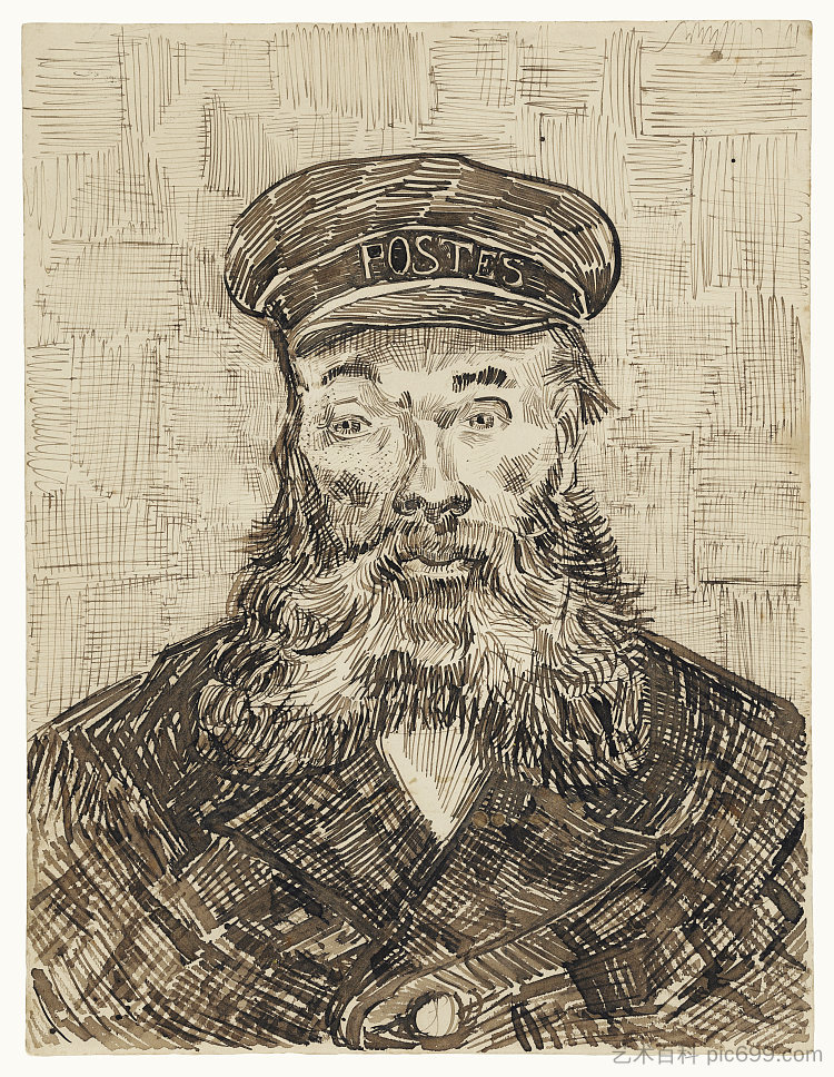 邮递员约瑟夫·鲁林的肖像 Portrait of the Postman Joseph Roulin (1888; Arles,Bouches-du-Rhône,France  )，文森特·梵高