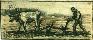 在犁边 At the Plough (1884; Nunen / Nuenen,Netherlands                     )，文森特·梵高
