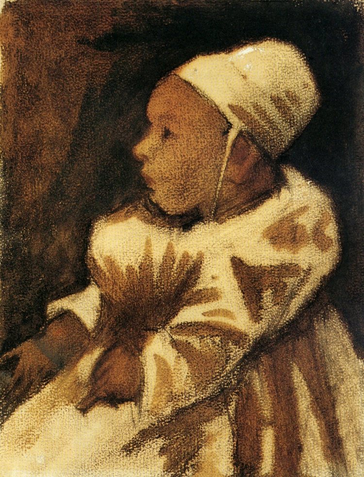 婴儿 Baby (c.1882; Haag / Den Haag / La Haye / The Hague,Netherlands  )，文森特·梵高