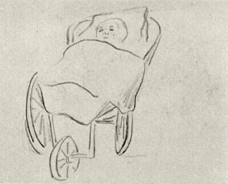 婴儿车里的婴儿 Baby in a Carriage (c.1882; Haag / Den Haag / La Haye / The Hague,Netherlands                     )，文森特·梵高