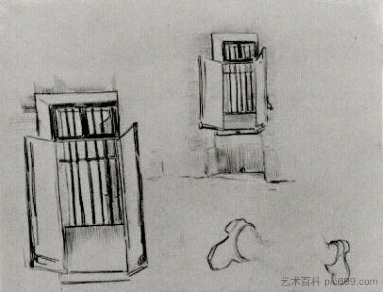 铁窗 Barred Windows (1889)，文森特·梵高