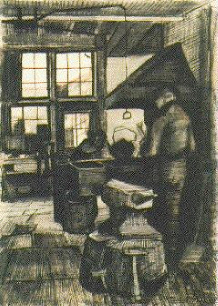 Blacksmith Shop Blacksmith Shop (1882)，文森特·梵高