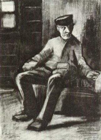 盲人坐在室内 Blind Man Sitting in Interior (1883)，文森特·梵高