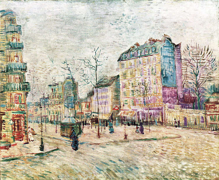 克利希大道 Boulevard de Clichy (1887; Paris,France  )，文森特·梵高