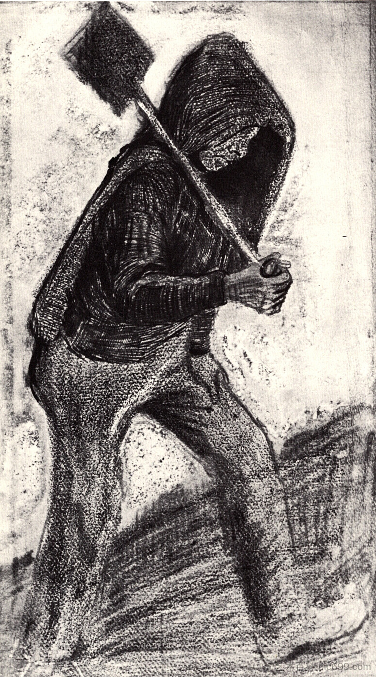 煤炭琵嘴鸭 Coal Shoveler (1879; Cuesmes,Belgium  )，文森特·梵高