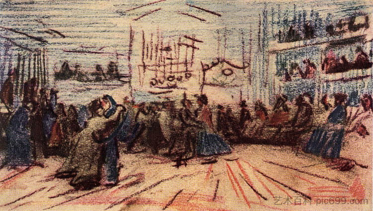 舞厅 Dance-hall (1885; Nunen / Nuenen,Netherlands  )，文森特·梵高