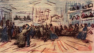 舞厅 Dance-hall (1885; Nunen / Nuenen,Netherlands                     )，文森特·梵高