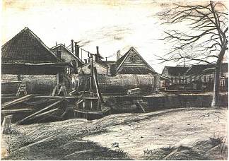 工厂 Factory (1882; Haag / Den Haag / La Haye / The Hague,Netherlands                     )，文森特·梵高