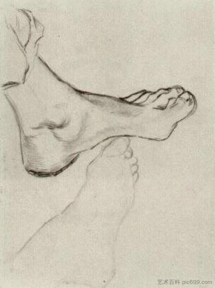 脚 Feet (1885; Nunen / Nuenen,Netherlands  )，文森特·梵高