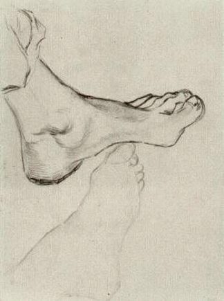 脚 Feet (1885; Nunen / Nuenen,Netherlands                     )，文森特·梵高