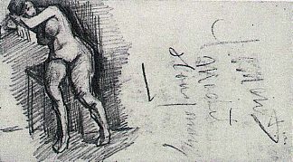 女性裸体， 坐着 Female Nude, Seated (1886; Paris,France                     )，文森特·梵高