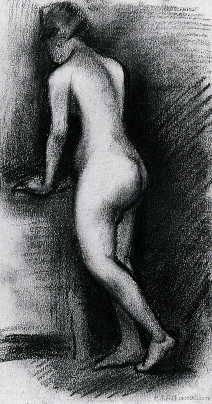 女性裸体， 站立 Female Nude, Standing (1886; Paris,France  )，文森特·梵高