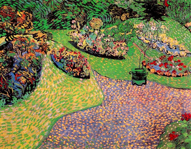 花园（奥弗斯） Garden in Auvers (1890; Auvers-sur-oise,France  )，文森特·梵高