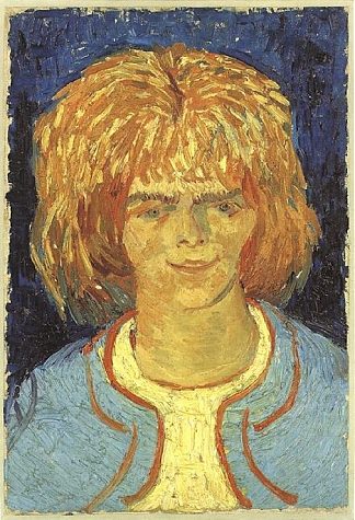 头发皱巴巴的女孩（The Mudlark） Girl with Ruffled Hair (The Mudlark) (1888; Arles,Bouches-du-Rhône,France                     )，文森特·梵高