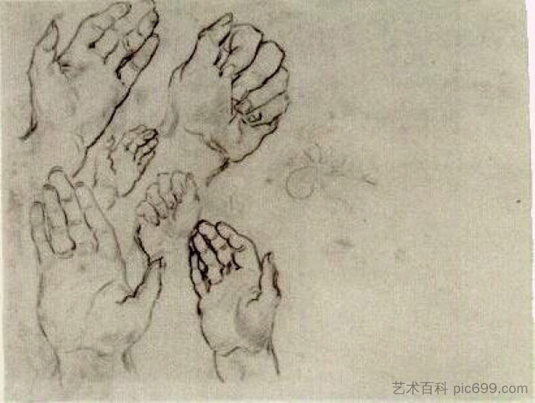 手 Hands (1885; Nunen / Nuenen,Netherlands  )，文森特·梵高