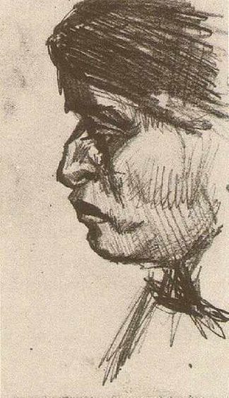 人的头 Head of a Man (1885; Nunen / Nuenen,Netherlands                     )，文森特·梵高