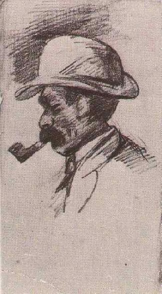 一个人的头 Head of a Man (1886; Paris,France                     )，文森特·梵高