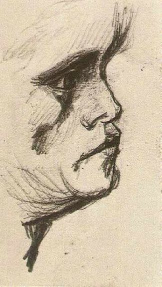 一个人的头 Head of a Man (1885)，文森特·梵高