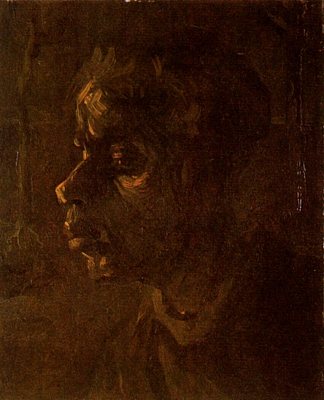 农妇的头 Head of a Peasant Woman (1885)，文森特·梵高