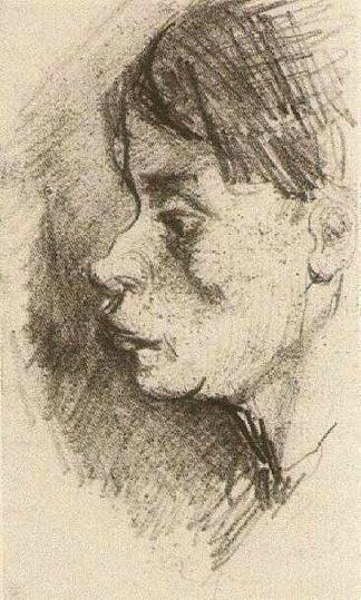 农妇的头，光着头 Head of a Peasant Woman, Bareheaded (1884 – 1885)，文森特·梵高