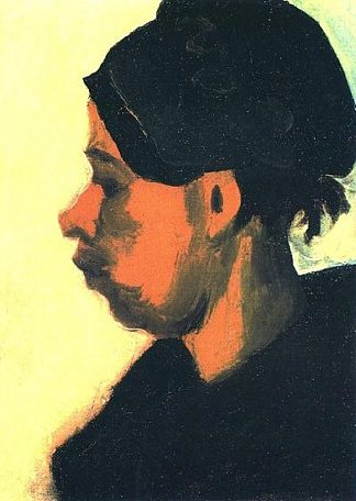 戴着黑帽子的农妇头像 Head of a Peasant Woman with Dark Cap (1885; Nunen / Nuenen,Netherlands                     )，文森特·梵高