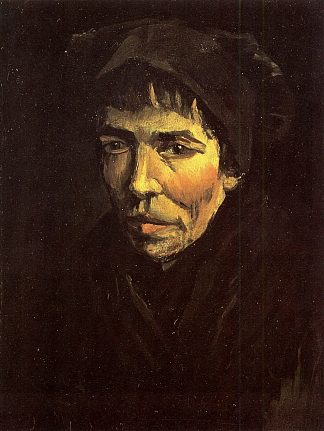 戴着黑帽子的农妇头像 Head of a Peasant Woman with Dark Cap (1885; Nunen / Nuenen,Netherlands                     )，文森特·梵高
