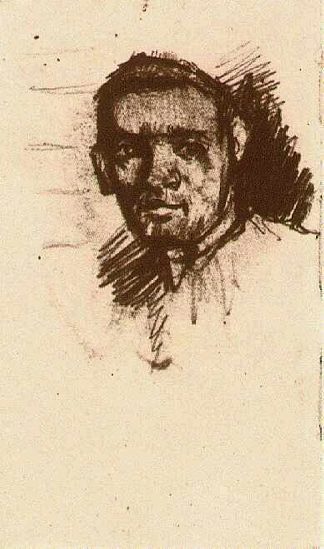 一个年轻人的头，光着头 Head of a Young Man, Bareheaded (1884 – 1885)，文森特·梵高