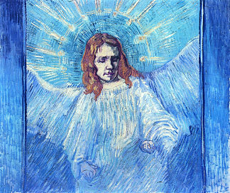 伦勃朗之后的天使头像 Head of an Angel, after Rembrandt (1889; Saint-rémy-de-provence,France                     )，文森特·梵高