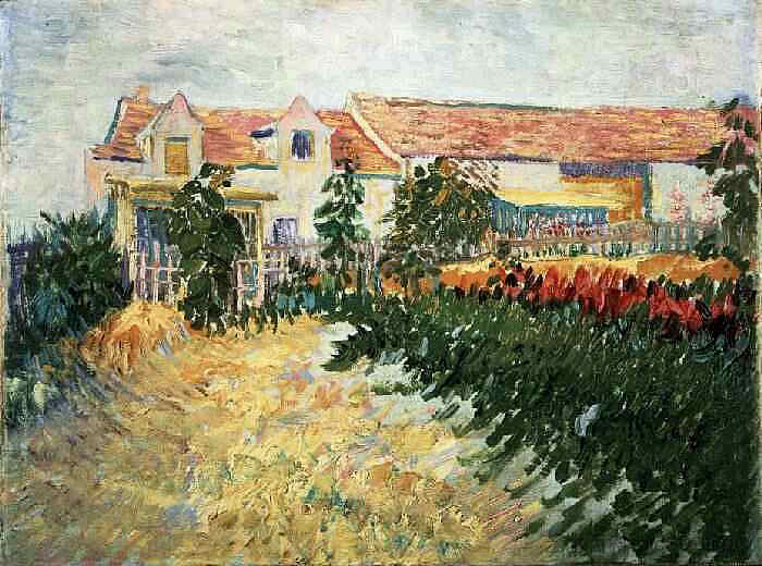 有向日葵的房子 House with sunflowers (1887; Paris,France ),文森特·梵高