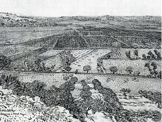从蒙马儒看的拉克劳 La Crau Seen from Montmajour (1888; Arles,Bouches-du-Rhône,France                     )，文森特·梵高