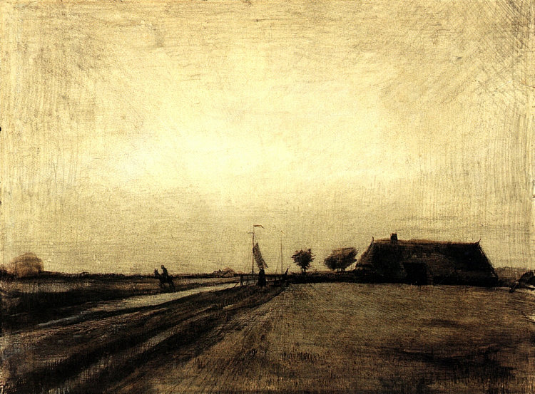 德伦特的风景 Landscape in Drenthe (1883; Netherlands  )，文森特·梵高