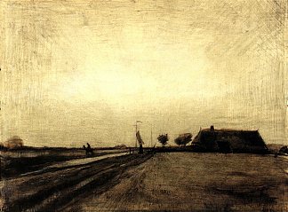 德伦特的风景 Landscape in Drenthe (1883; Netherlands                     )，文森特·梵高