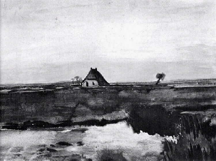 田园景观 Landscape with a Farm (1883; Netherlands  )，文森特·梵高